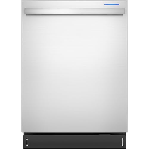 SHARP SDW6757ES Slide-In Dishwasher, Stainless Steel Finish, 24" Wide, Soil Sensors, Premium White LED Interior Lighting, Smooth Glide Rails, Heated Dry Option, Responsive Wash Cycles, Power Wash Zone