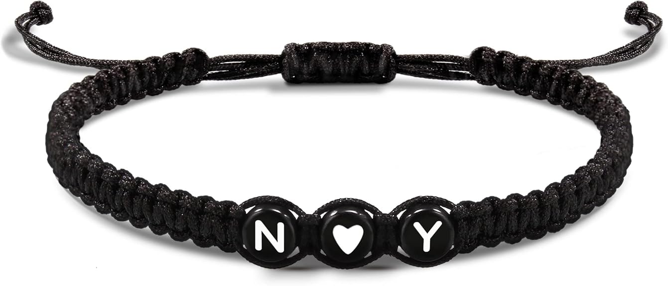 Initial Bracelets for Women Men's Bracelets Gifts for Girlfriend Boyfriend Letter Bracelets I Love You Gifts for Her Him Best Friend Birthday Gift Christmas Jewelry