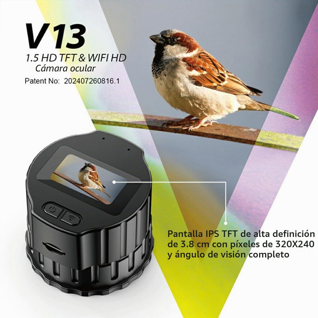 Telescopio grabador con nuevo microscopio V13 Wifi Cámara ocular electrónica Pantalla de 1,5 pulgadas Ocular óptico ABS
