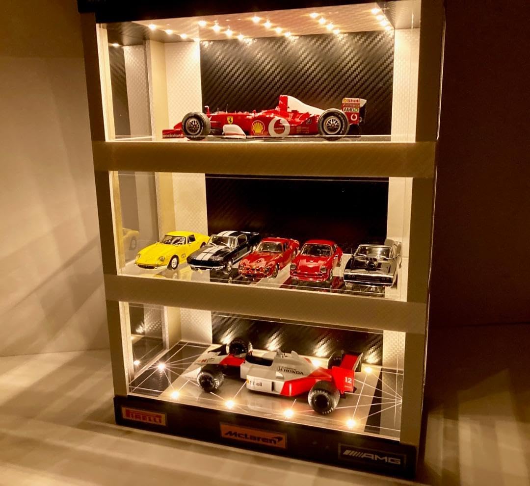 1/64展示24台可・シック調・3層式ディスプレーBOX/スタイリッシュジオラマ 1/64展示24台可・シック調・3層式ディスプレーBOX/スタイリッシュ