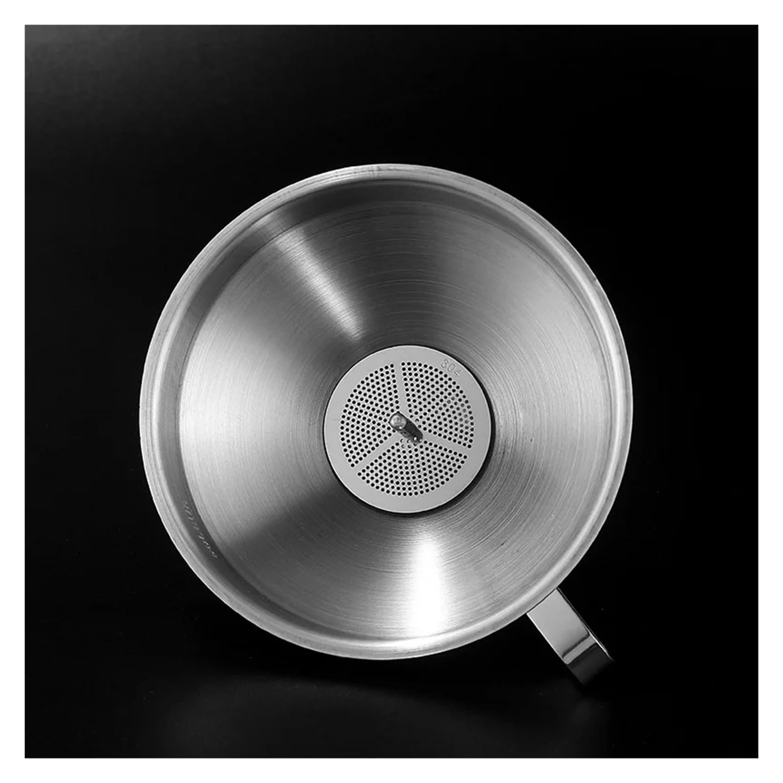 Embudo Funcional de Acero Inoxidable for Aceite de Cocina, Embudo de Metal líquido con Filtro/colador Desmontable for enlatar Herramientas de Cocina(13cm)