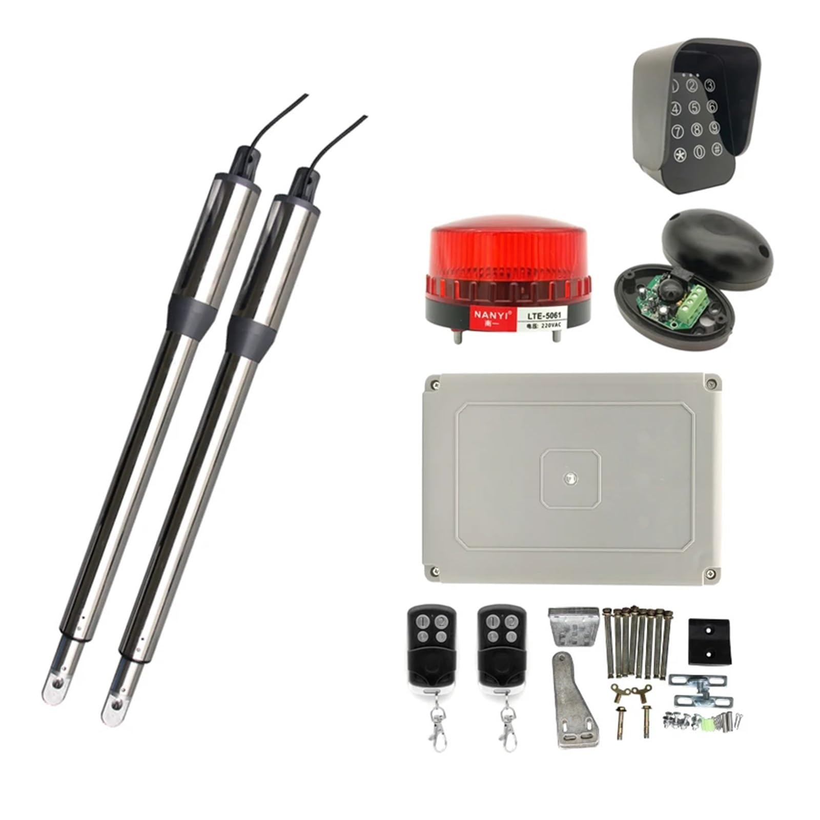 300KG Automatic Swing Gate Opener Kit Automation Driver Motor Double Door Home Garage Swing Door Actuator with Wireless Keypad