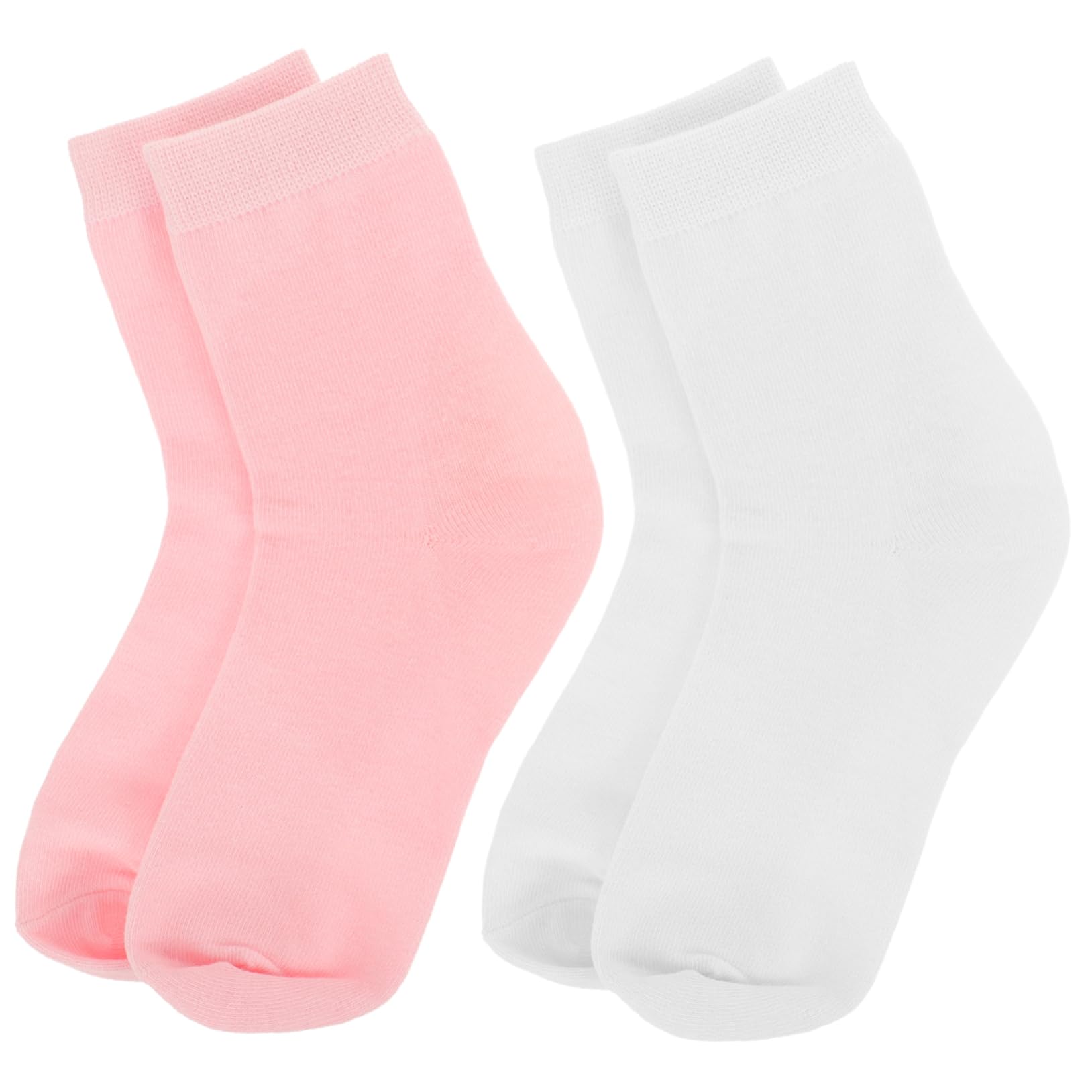 SOESFOUFU 2 Pairs Anti-Split Socks Moisturizing Heel Socks Moisturizing Socks for Adult Gel Socks for Women Foot Care Foot Softener Socks Womens Socks Feet Moisturizing Socks White Cotton