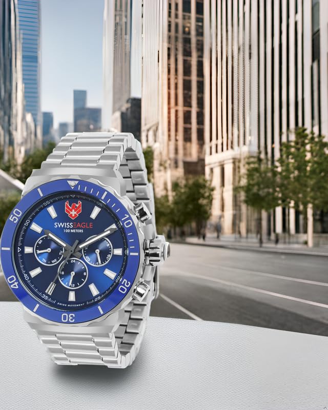 Image of Swiss Eagle Analog Stylish Watch for Men Water Resistant Fashion Watch Round Shape with 3 Hand Mechanism Wrist Watch to Compliment Your Look /Ideal Gift for Male