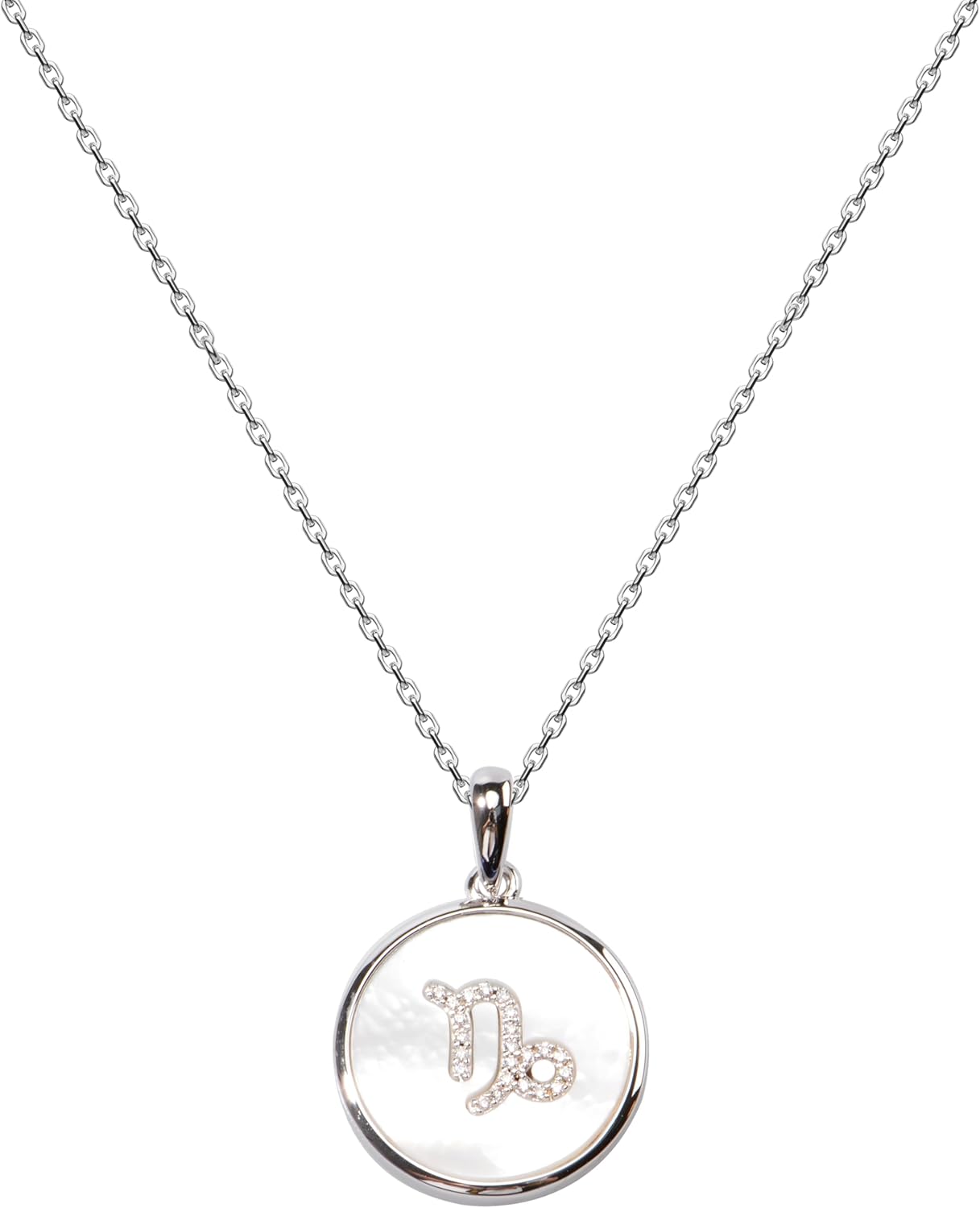 925 Sterling Silver Round Necklace with Twelve Constellations for Women