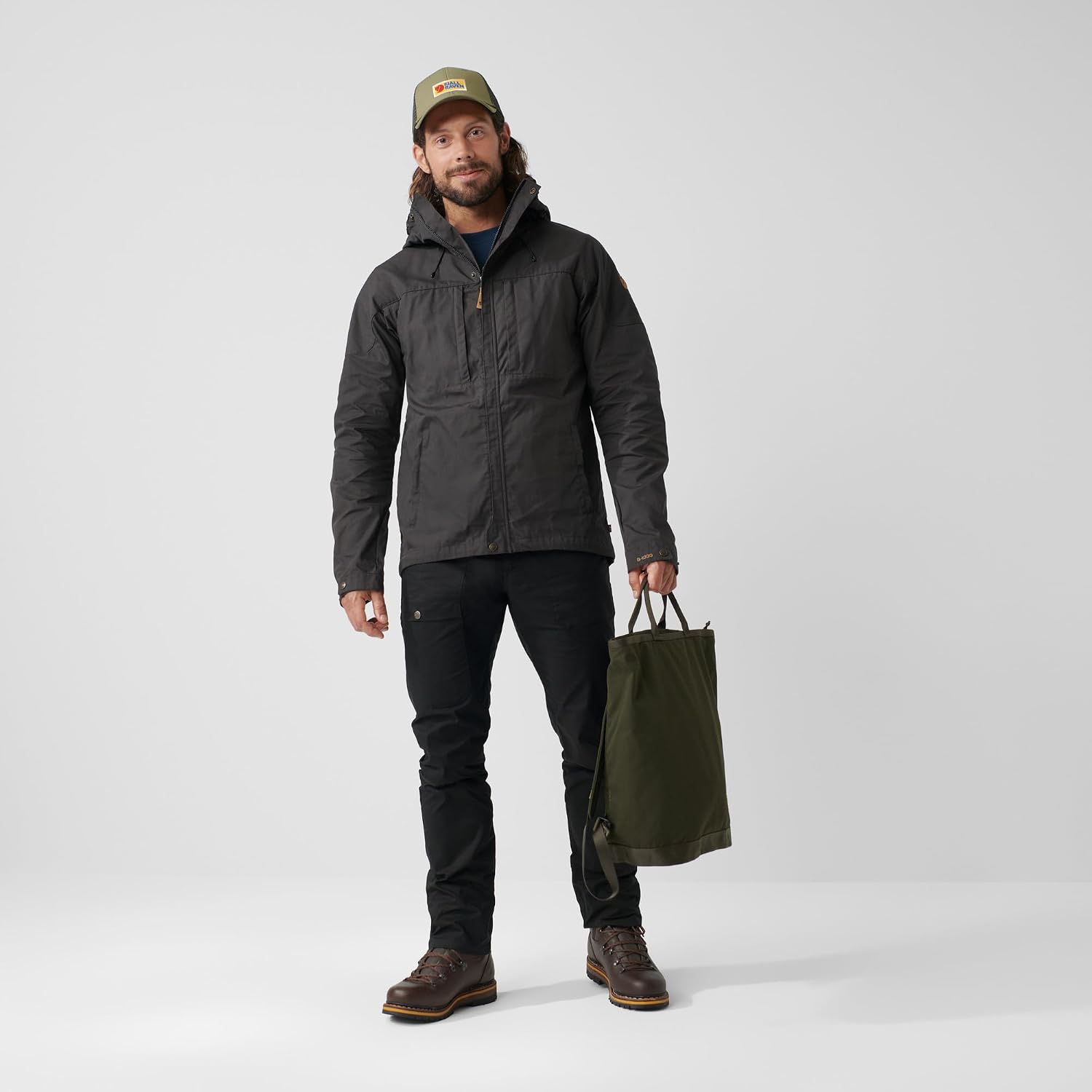 Fjällräven Skogso Men's Jacket - Water and Wind Resistant, Adaptable w/Greenland Wax, Breathable - Hiking, Trekking