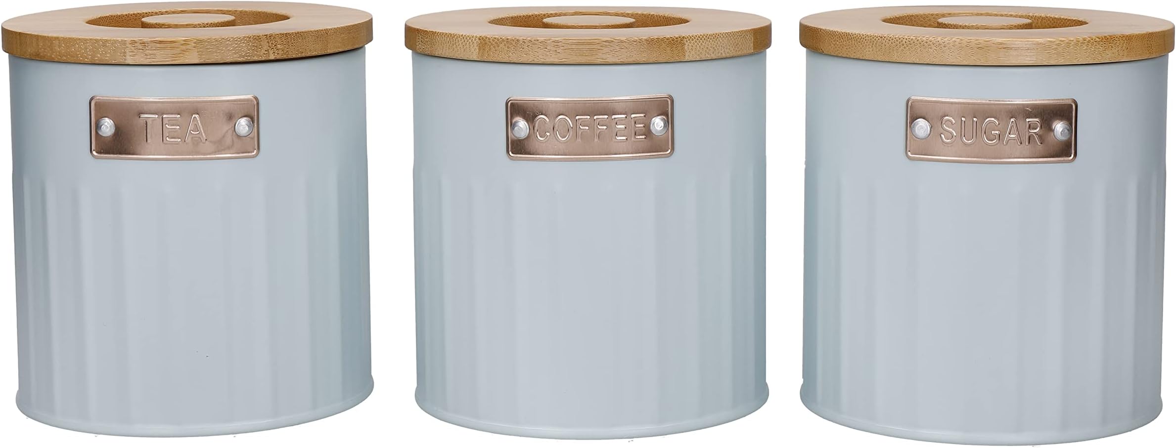 Storage Canisters, Light Blue, 3 Pieces, Gift Boxed