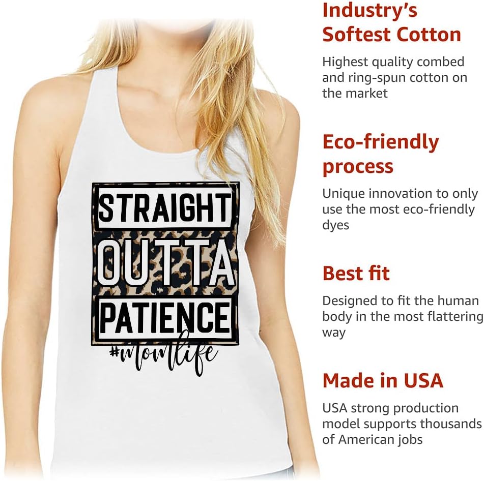 Momlife Women's Racerback Tank - Cheetah Tank Top - Art Workout Tank