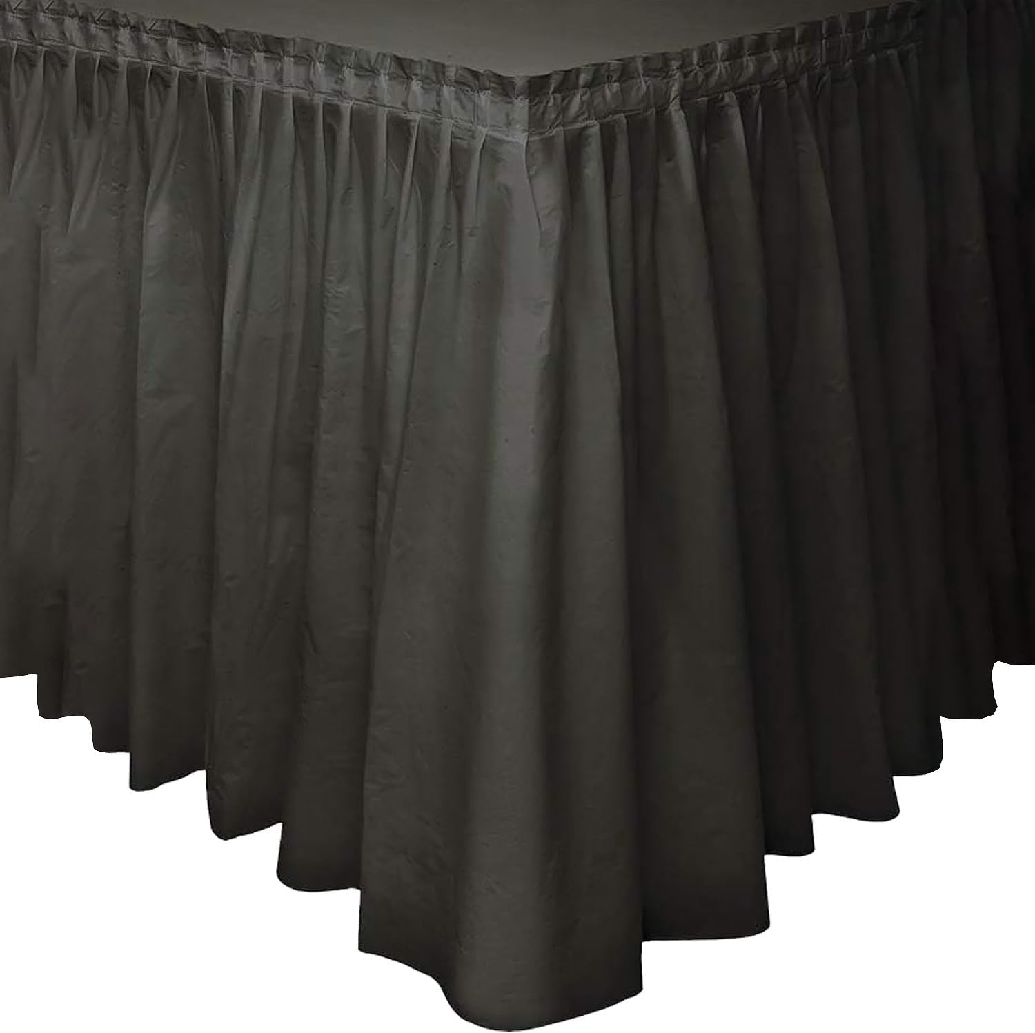 Unique Industries Black Solid Plastic Table Skirt, 14-Foot Length