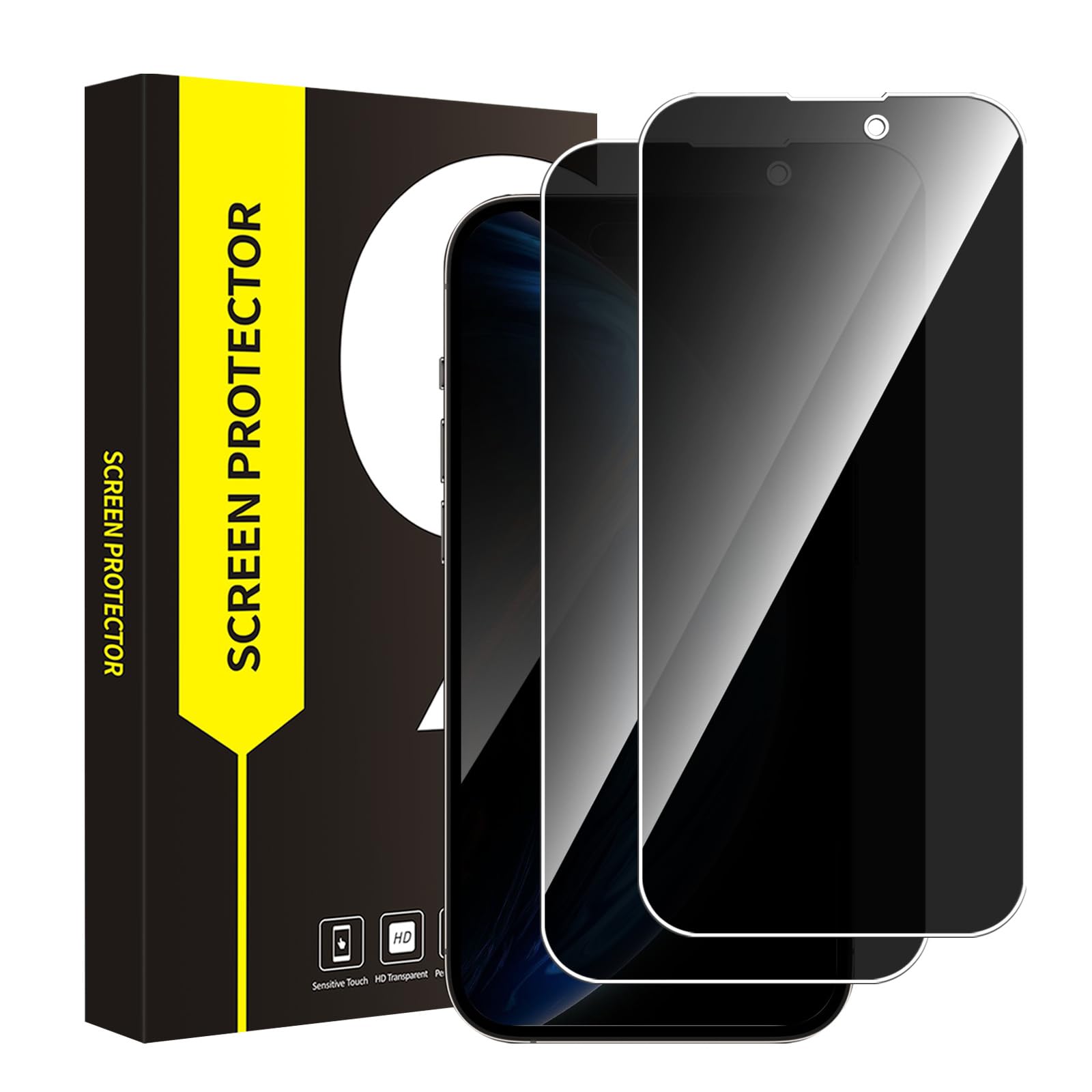 Bodyguard 2 protectores de pantalla para iPhone 15 Pro Max 5G | Dureza 9H antiespada, libre de arañazos, alta claridad, alta resolución