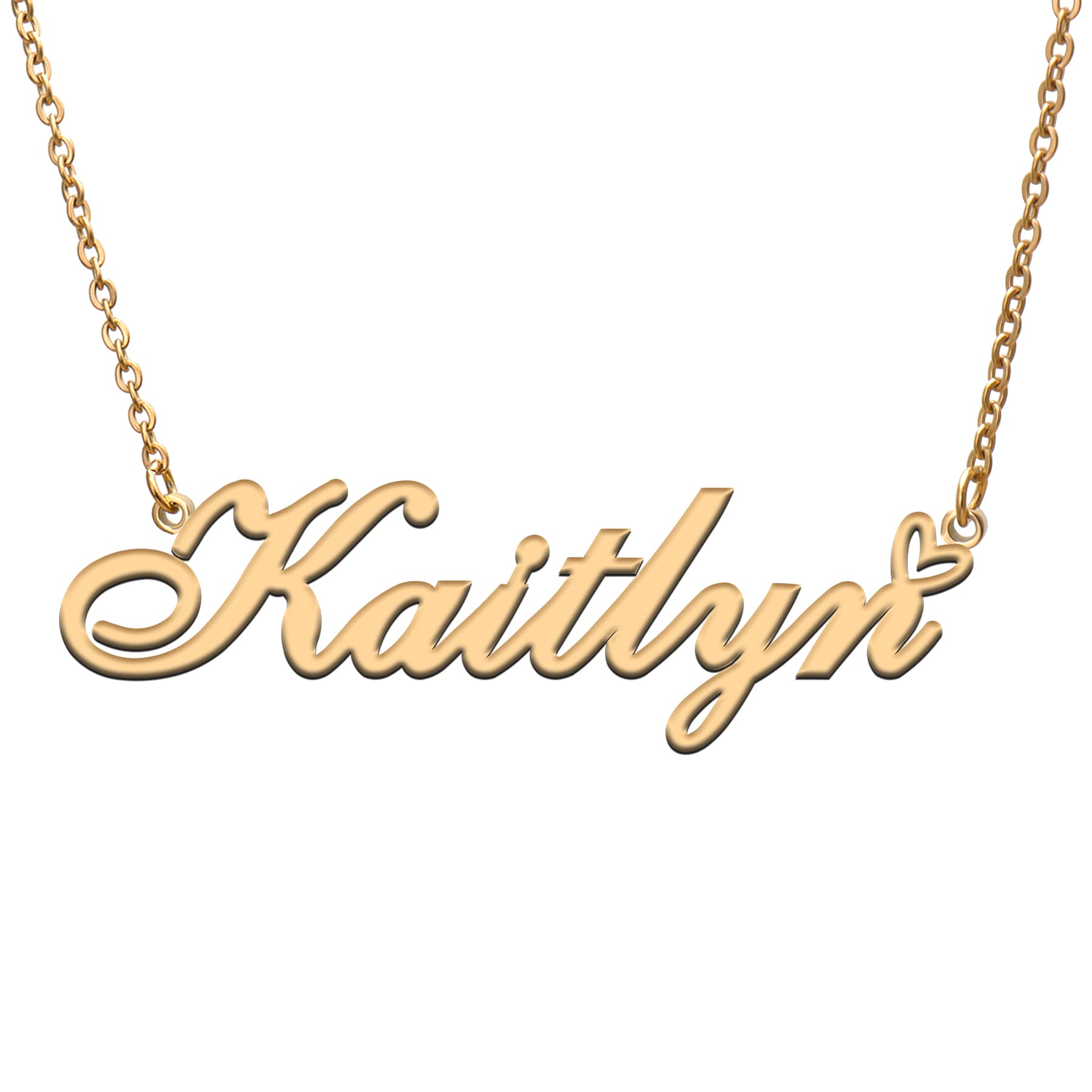 AQGS Custom Name Necklace Customized Personalized Plated Necklace for Mother Daughter Friendship Women Valentine's Day Christmas Birthday New Year