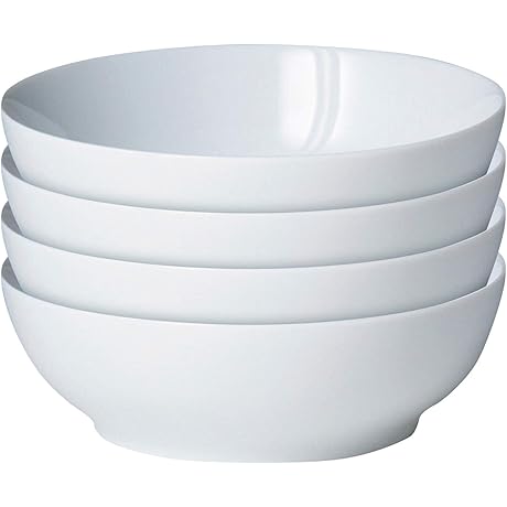 Denby 4 Piece White Cereal Bowl Set
