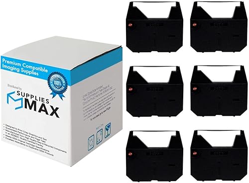 Repuesto compatible para Adler Royal RT-7300RT-7500RT-7700 cintas correctables para máquina de escribir negras (6PK) (013048)