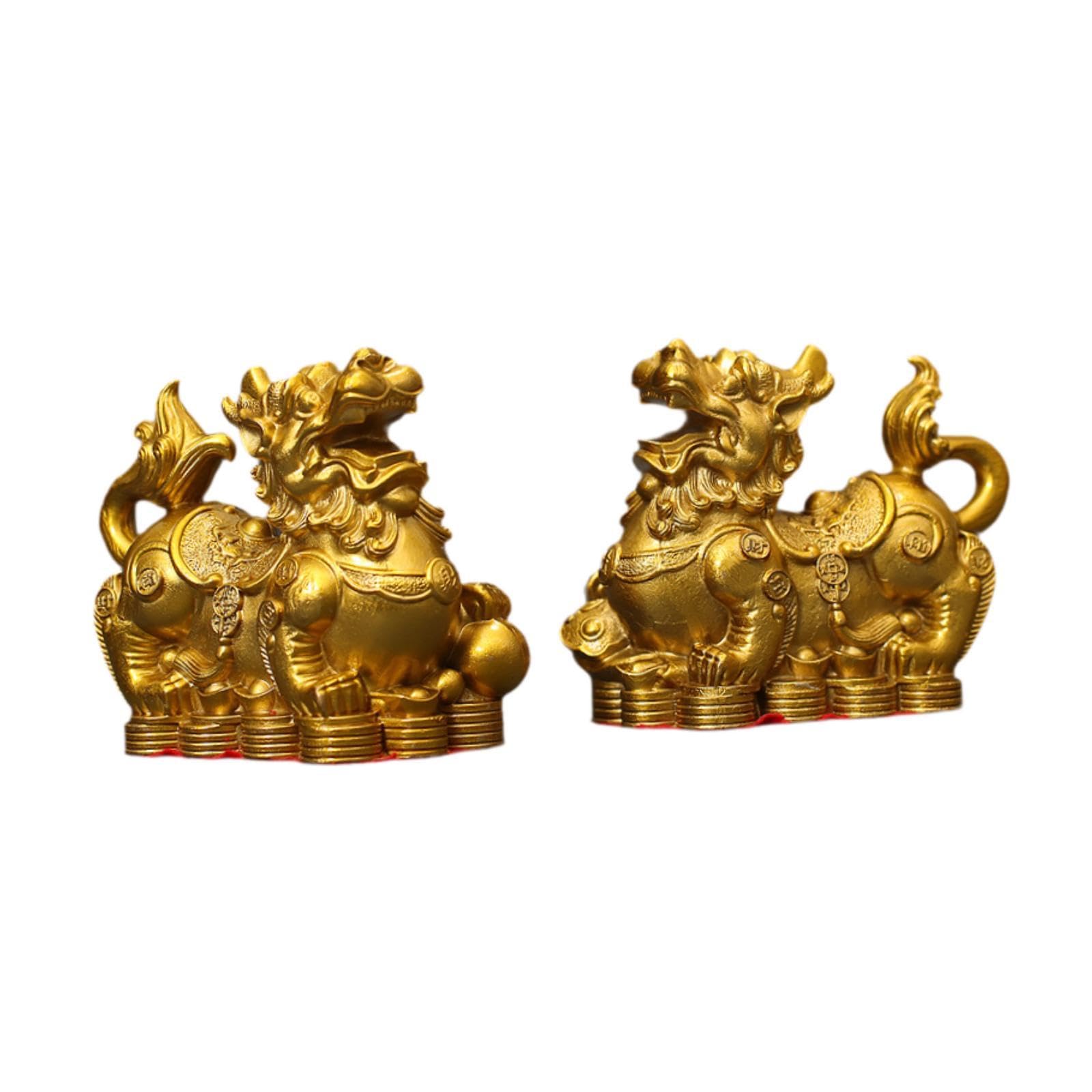 Statue Chinoise Feng Shui Pi Yao Laiton Objet Déco Table Bureau - 8
