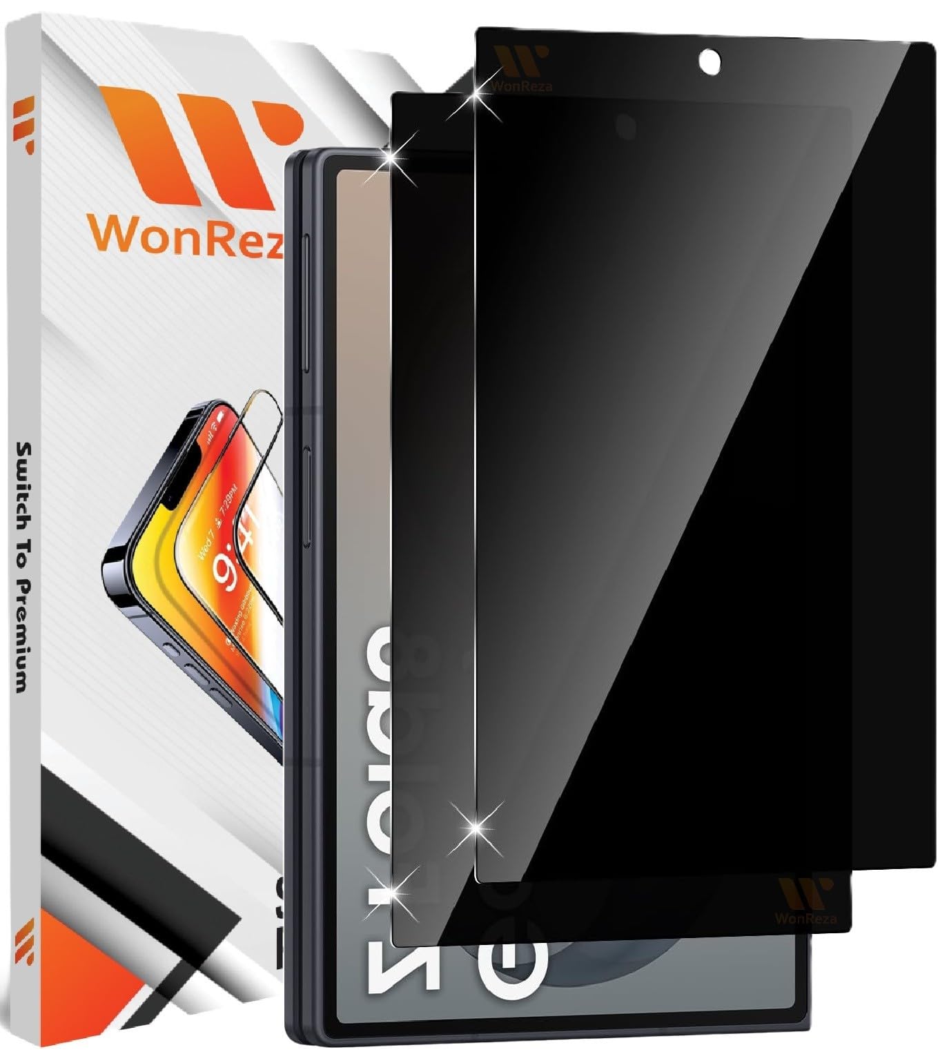 Pack 2 - Privacy Tempered Glass Compatible with Samsung Galaxy Z Fold 8 Wide 5G Screen Guard Protector | 9H Hardness | Case Friendly | Anti-Spy - Installation Kit-picture-17