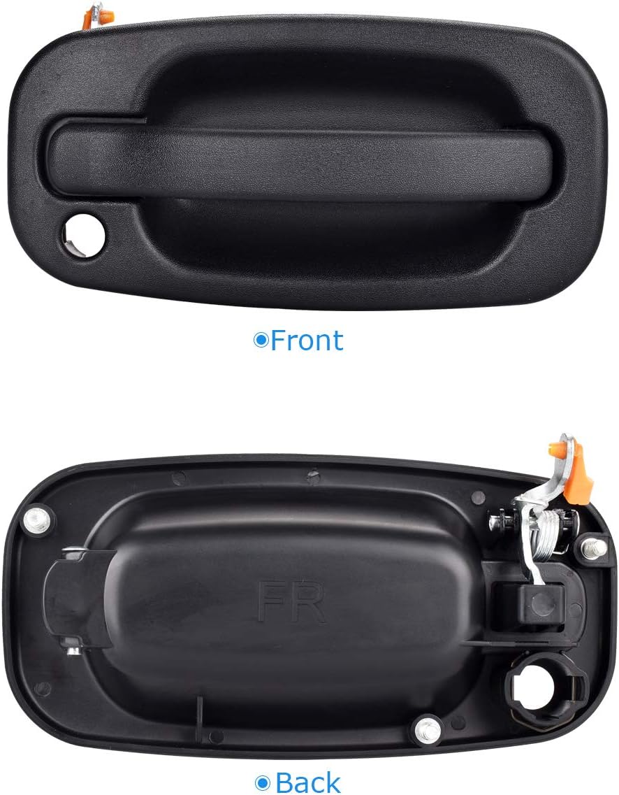 FAERSI Outside Exterior Door Handle Front Passenger Side Fits for 1999 2000 2001 2002 2003 2004 2005 2006 2007 Silverado Tahoe Suburban Avalanche GMC Sierra Cadillac Escalade 77262 15034986
