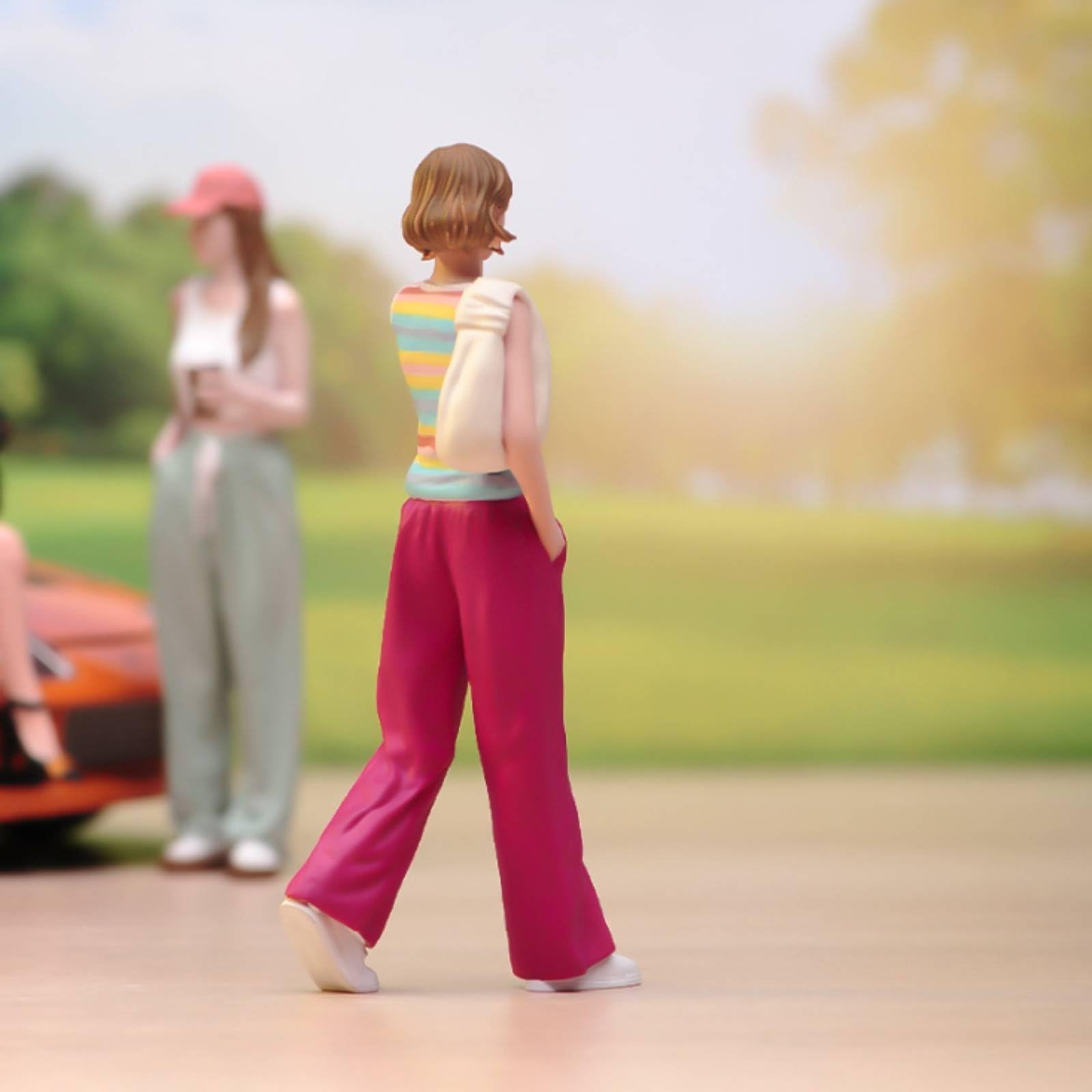 Miniatur-Frau detailreich Resinfigur authentisch Diorama-Figur für Modellbauer, Sammler, 1/18, Fein Bemalt Mit Fünf Gesichtszügen