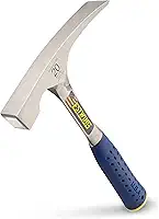 Estwing - Martelo de tijolos E3 – 20BLC – Ferramenta alvenaria de 590 ml com construção em aço forjado e cabo de redução de choque – E3-20BLC Prata