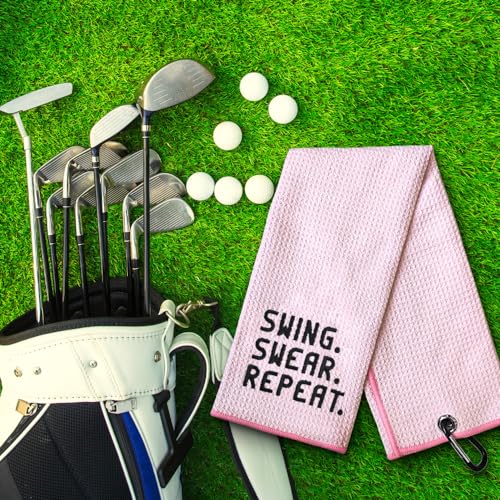 Pink Swing Swear Repeat Towel