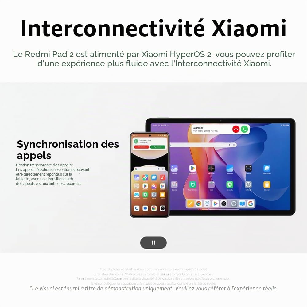 XIAOMI Tablette Redmi Pad 2 4+128 Go Grise, Écran 11 Pouces