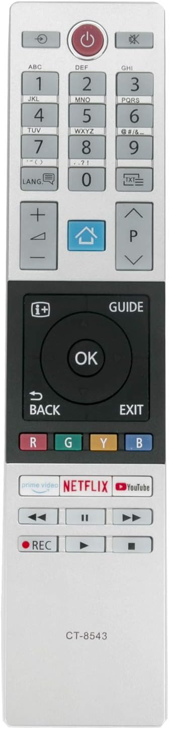 VINABTY CT-8543 RC42151P 30101775 Remote Control Replacement fit for Toshiba TV 32W2863DG 32W2863DA 55U7863D 40L2863DG 43V5863DG 43B6863DG 49L2863DG 49U6863DG 49V5863DG