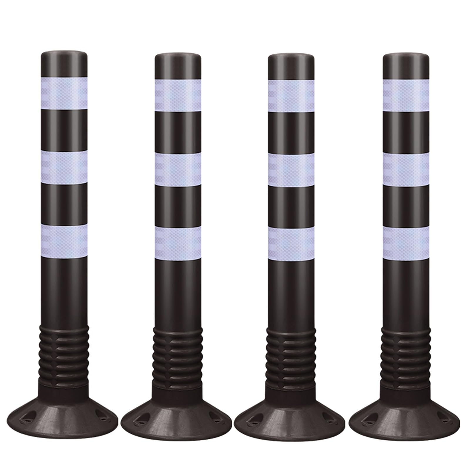 GHHVFEC Reflective Traffic Cones with Removable Base - Road Safety Posts for Garage Parking Traffic Control Devices High Visibility Road Markers
