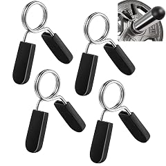 Spring Clip Collars 1 inch 25 mm for Smooth Dumbbell Handle or Standard Weightlifting Barbell Pack of 4