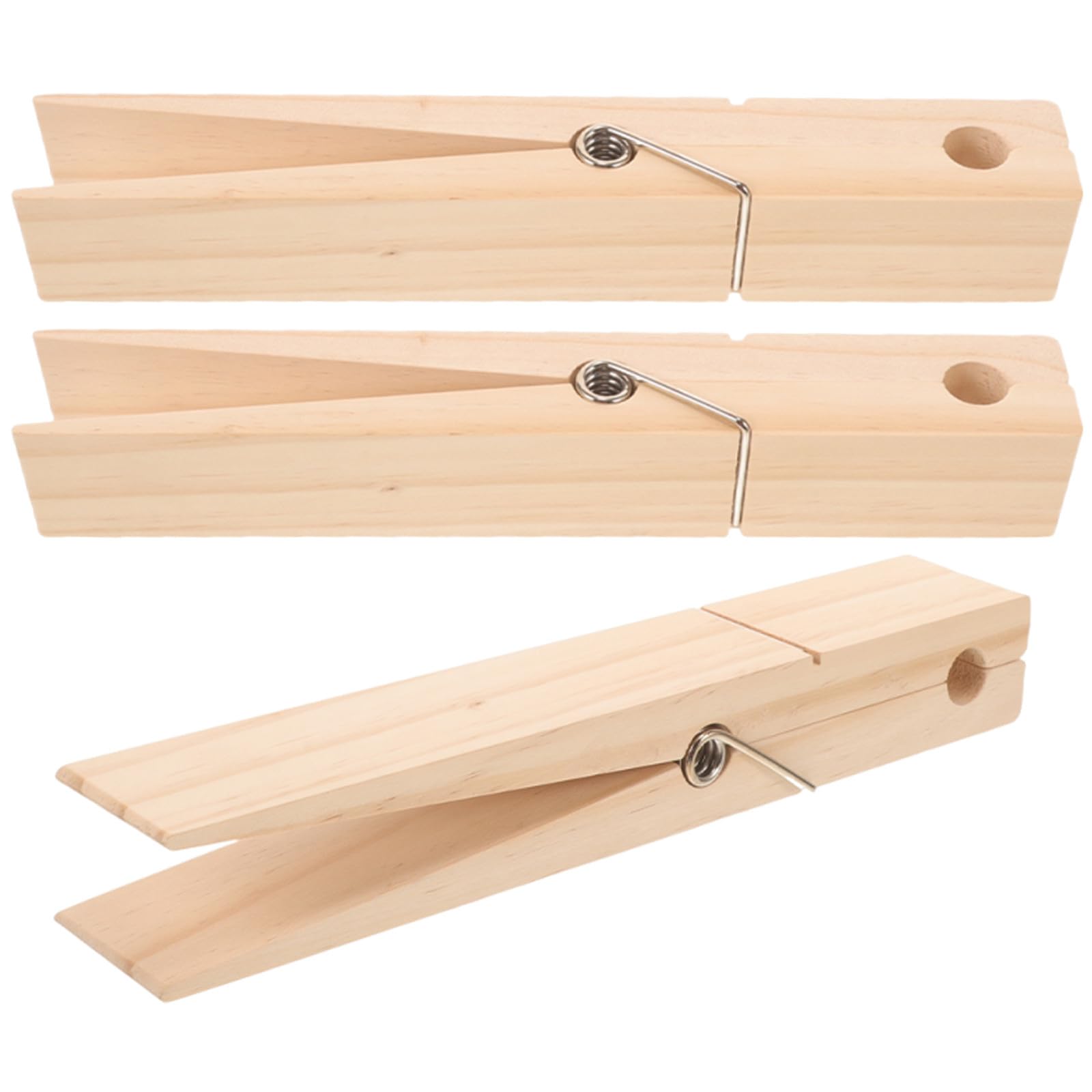 Healvian Juego de 3 Colgadores de Toallas de Madera sin Astillas para Baños Pequeños y Lavandería, Resistentes para Toallas Grandes o Dobladas, Tamaño 30x4x5cm