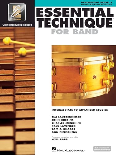 Hal Leonard Técnica Esencial para Banda - Percusión y Teclado Percusión Libro 3 con EEi