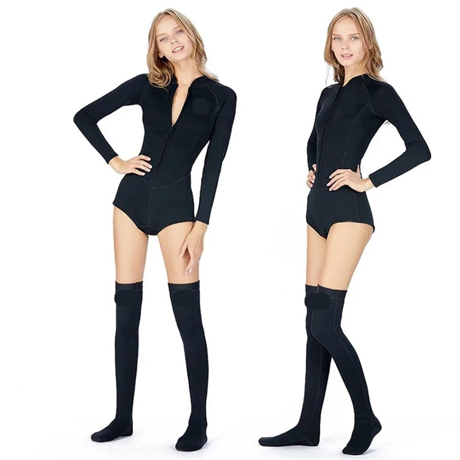Mutino da Sub Muta da Sub da Donna in Neoprene da 2 Mm Attrezzatura da Sub Rosa Costume da Bagno A Maniche Lunghe Costume da Bagno da Surf Muta da Snorkeling(Pink,M)