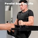 IRIS Fitness Wall Mounting Pull Up Bar for Dips, Leg Raise and Multiple Exercises - Heavy Duty Steel Construction with Foam Padding - Black gallery image