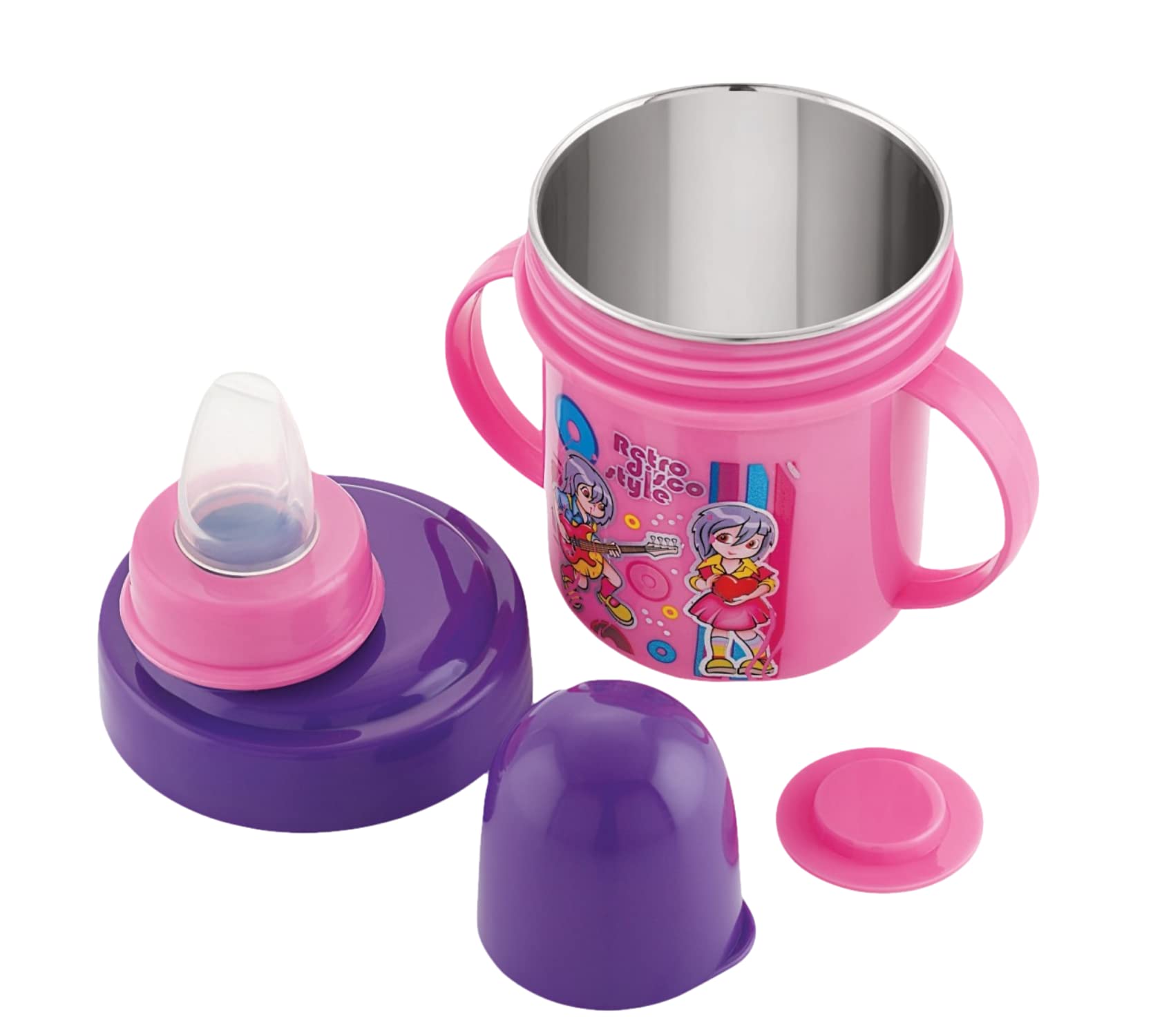 Nabhya Stainless Steel Baby Spout Sipper Cup for Kids Age 3 Months to 18 Months 250 ML-image-17