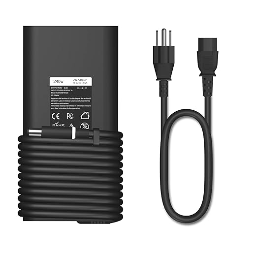 New Slim Style 240W 180W AC Adapter Charger for Dell Precision 7710 7730 7520 Dell Alienware Laptop Charger Power Supply Cord