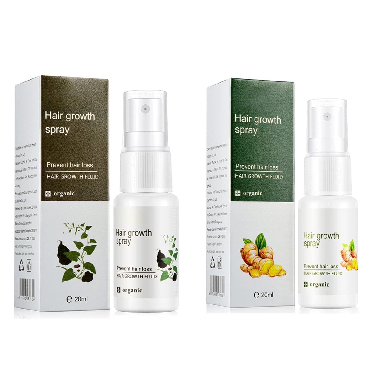 Ginseng and Polygonum Multiflorum Hair Regrowth Spray Hair