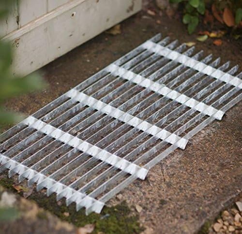 CKB Ltd® Metal Grill Galvanised Steel Doormat Outdoor Garden Entrance Front Door Heavy Duty Boot Scraper Mats - Large
