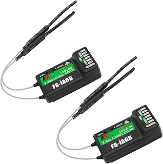 HTLNUZD Flysky FS-iA6B with iBus Port 2.4G 6CH PPM Output Controller Receiver for FS i4 i6S i6X i10 RC Car Drone Airplane Transmitter(2PCS)