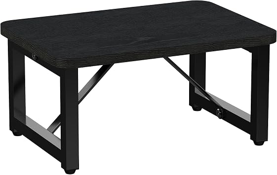 YAKANJ Step Stools for Adults Kids, Small Step Stool, Metal & Wood, Black