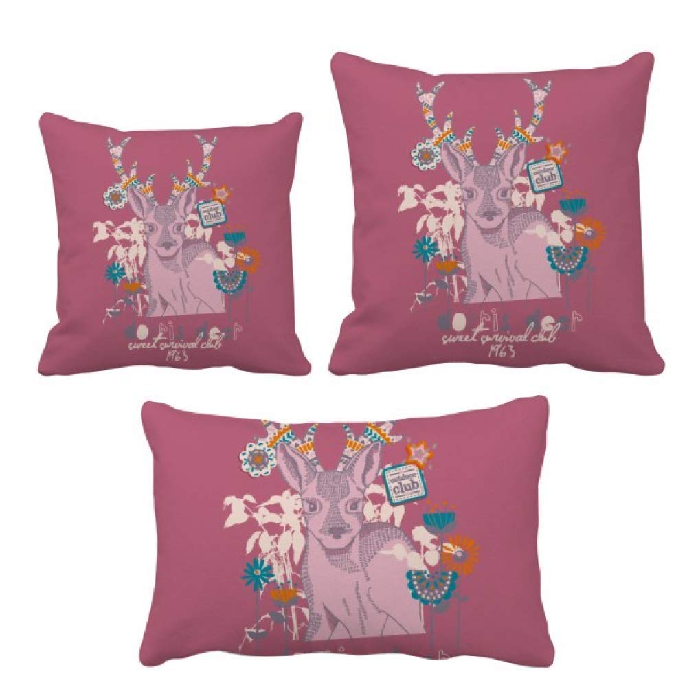 Coussin de Noël renne multicolore, l'idée cadeau pour le canapé