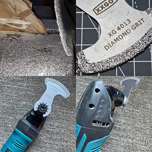 XXGO 3 Pcs Oscillating Multitool Grout Removal Blades Diamond to Remove Grout Plaster Mortar Cutting Grinding Shaping Compatible with Bosch Dremel Fein Makita Milwaukee Ridgid Ryobi Rockwell XG3001SU 4 XXGO 3 Pcs Oscillating Multitool Grout Removal Blades Diamond to Remove Grout Plaster Mortar Cutting Grinding Shaping Compatible with Bosch Dremel Fein Makita Milwaukee Ridgid Ryobi Rockwell XG3001SU - Image 4