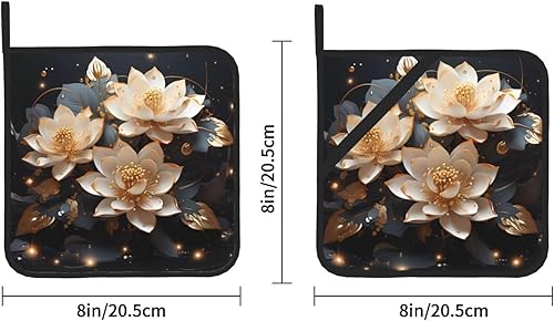 Miniatura 4 de Soportes para ollas de cocina, accesorios de horno resistentes al calor, almohadillas calientes para cocinar hornear (8 x 8 pulgadas) Bohemian