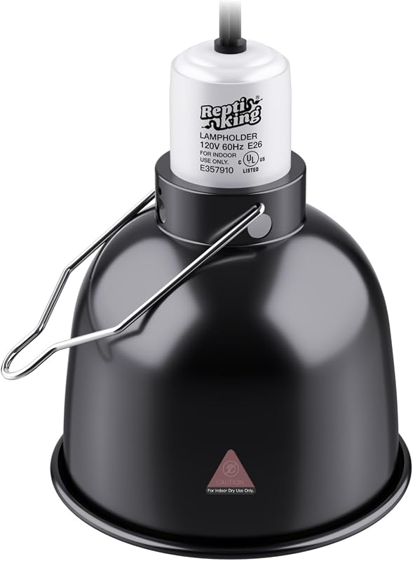 Cúpula de Iluminação para Terrário ReptiKing com Soquete Cerâmico E26 e Refletor de Alumínio, 160 W
