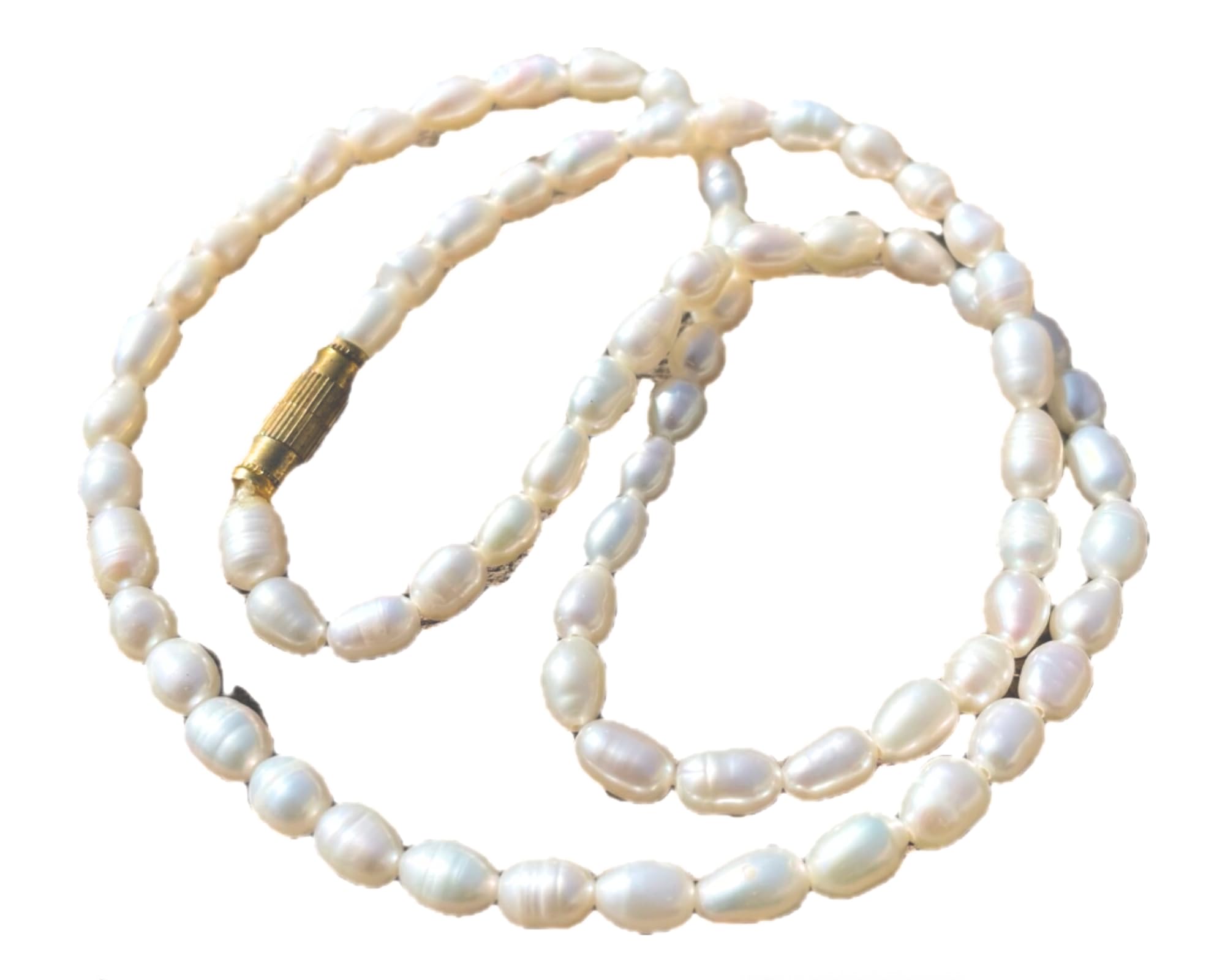 Smarnn White Oval Shape Pearl Mala NEcklace for Women Girls (22 inches) (B091N9XW2W) Amazon Price History, Amazon Price Tracker