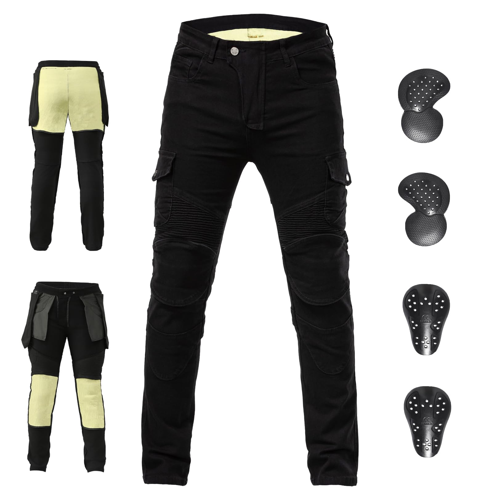 Pantalones Moto Protección CE y Forro de Aramid