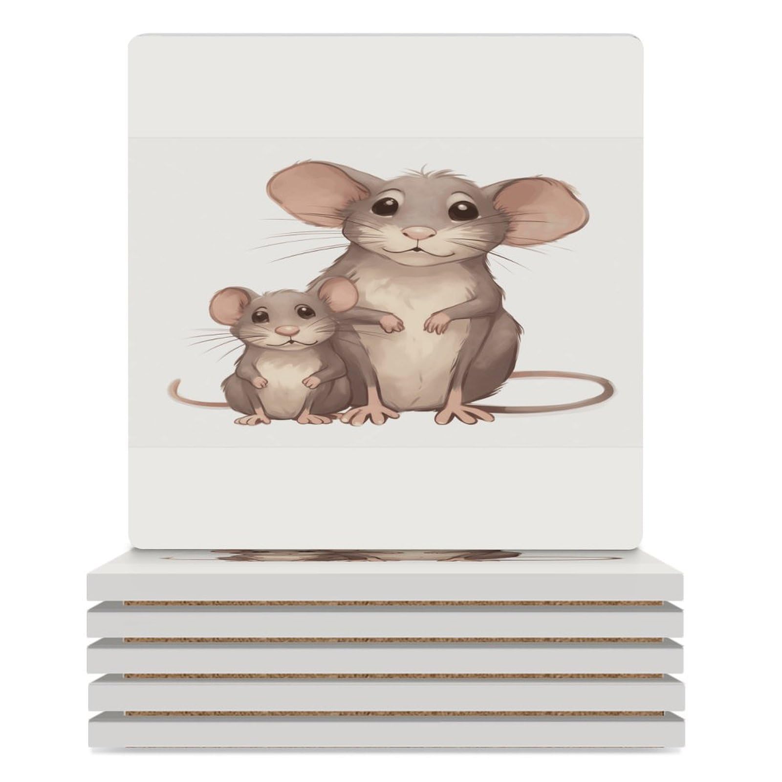 Dessous de verre céramique souris anti rayure et tache pour protection table bureau