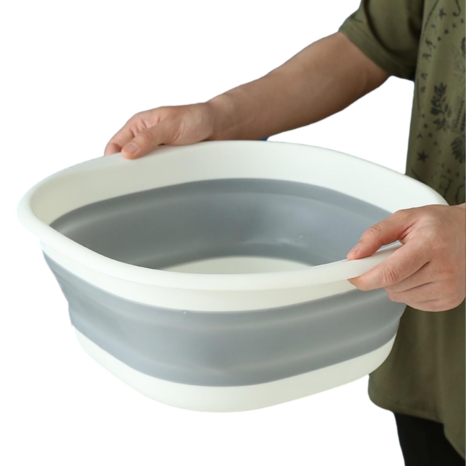 Lavanderia con campanello – Lavanderia pieghevole, contenitore per la pulizia portatile, contenitore compatto per viaggi in campeggio all'aperto