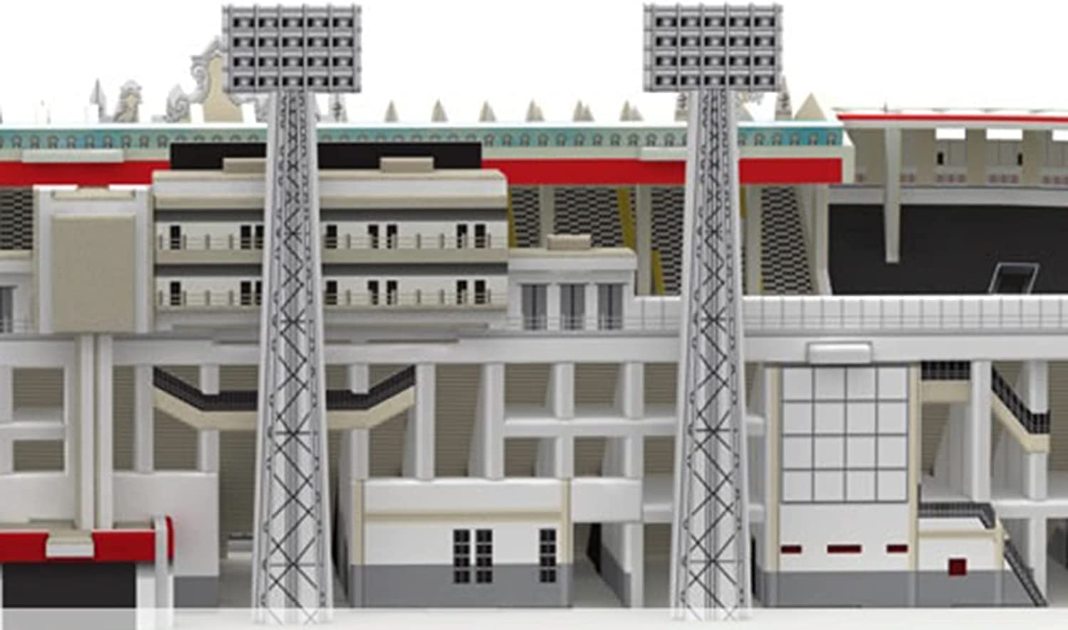 Puzzle 3D Model zabawkowy do budowania Ręcznie składane Fani boiska piłki nożnej Ozdoby pamiątkowe 165 sztuk