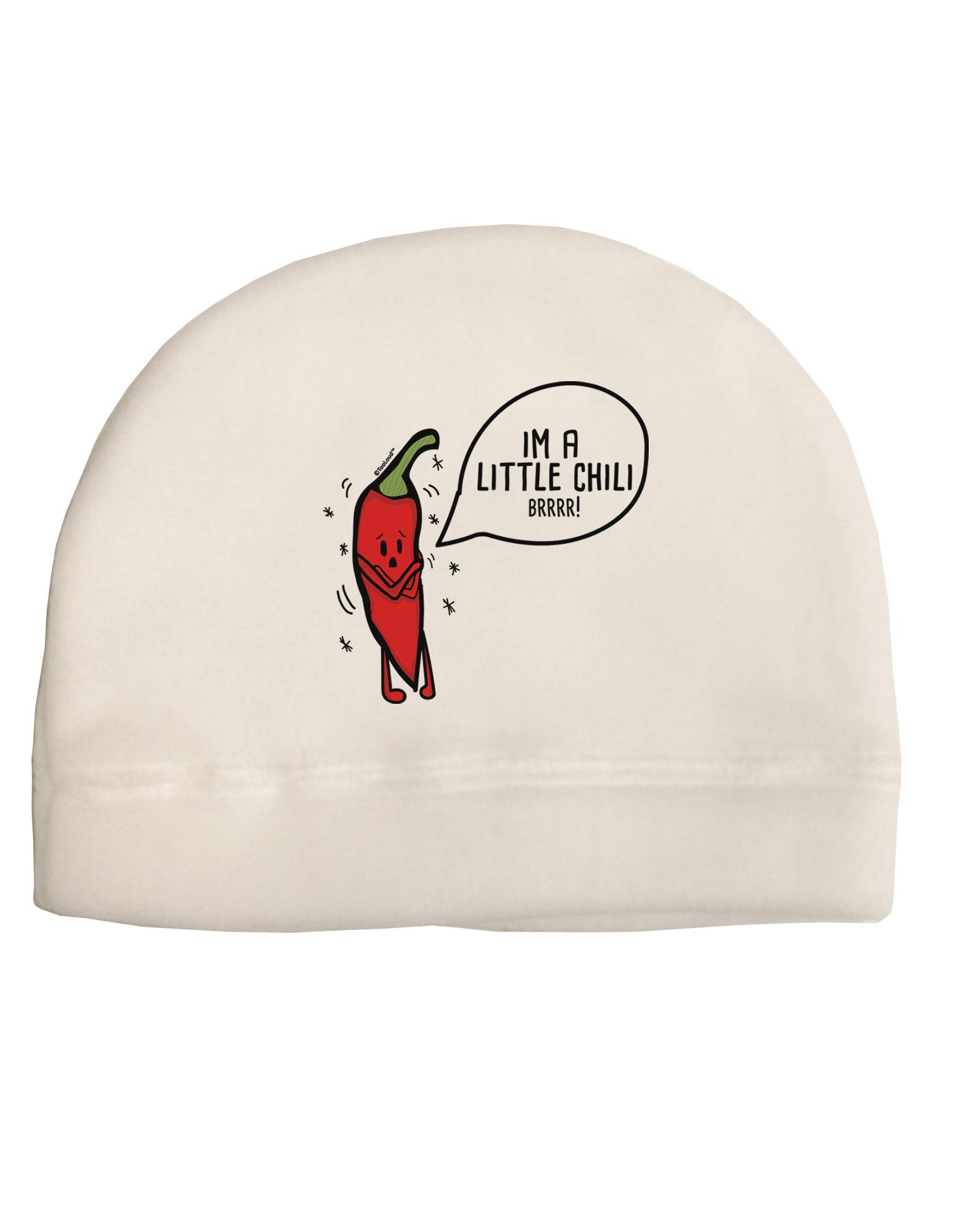 TOOLOUD I'm a Little Chilli Child Fleece Beanie Cap Hat White
