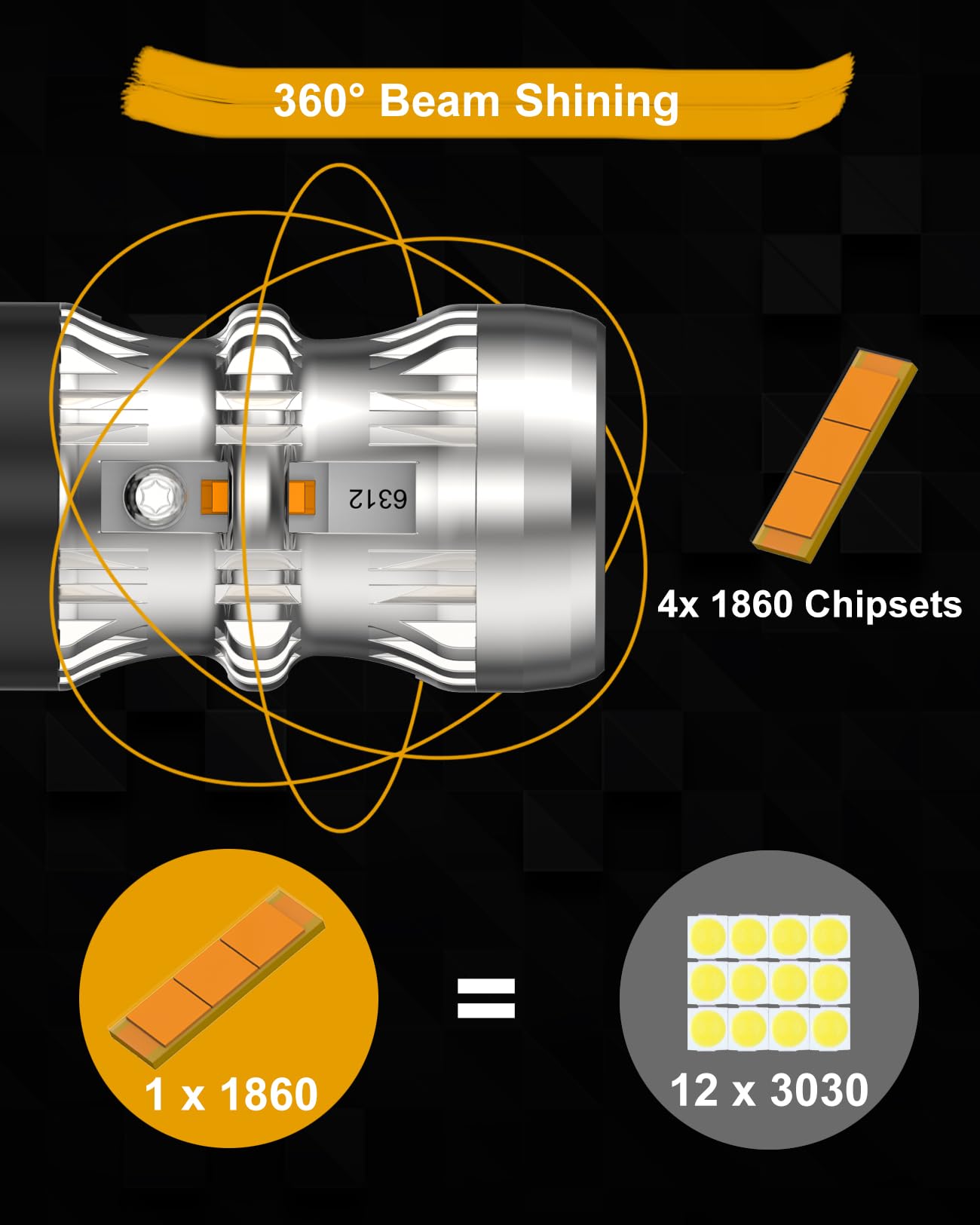 T20 Żarówka LED CANBUS Bezbłędna W21W WY21W 7440 992 Anti-Hyper Flash 1860 4SMD 12V Zamiennik do samochodowych kierunkowskazów LED przednich i tylnych Żółty Bursztynowy 2 szt