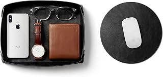 DailyObjects Vegan Leather Black Round Desk Tray Organiser|Orb Black Mouse Pad Extended For Laptop,For Pc,And Wireless Mou... Price In India