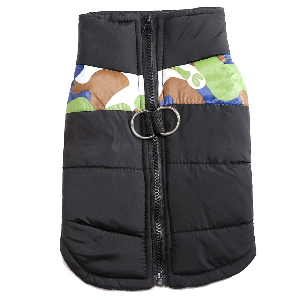 Waterproof Dog Coat Jacke Snowsuit Reflective Winter Warm Padded Vest Clothes for Small Medium Large Dogs Camouflage Cyan XL